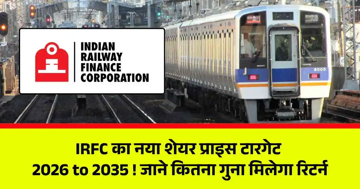 IRFC का नया शेयर प्राइस टारगेट 2026 to 2035 ! जाने कितना गुना मिलेगा रिटर्न