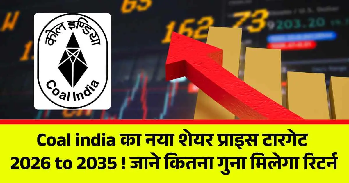 Coal india का नया शेयर प्राइस टारगेट 2026 to 2035 ! जाने कितना गुना मिलेगा रिटर्न