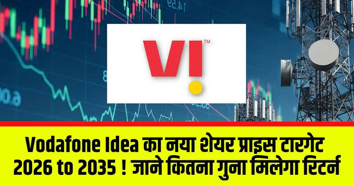 Vodafone Idea का नया शेयर प्राइस टारगेट 2026 to 2035 ! जाने कितना गुना मिलेगा रिटर्न